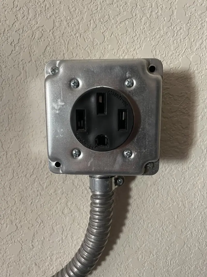 NEMA 14-50 outlet installed for Smart Home Electrical in Brevard